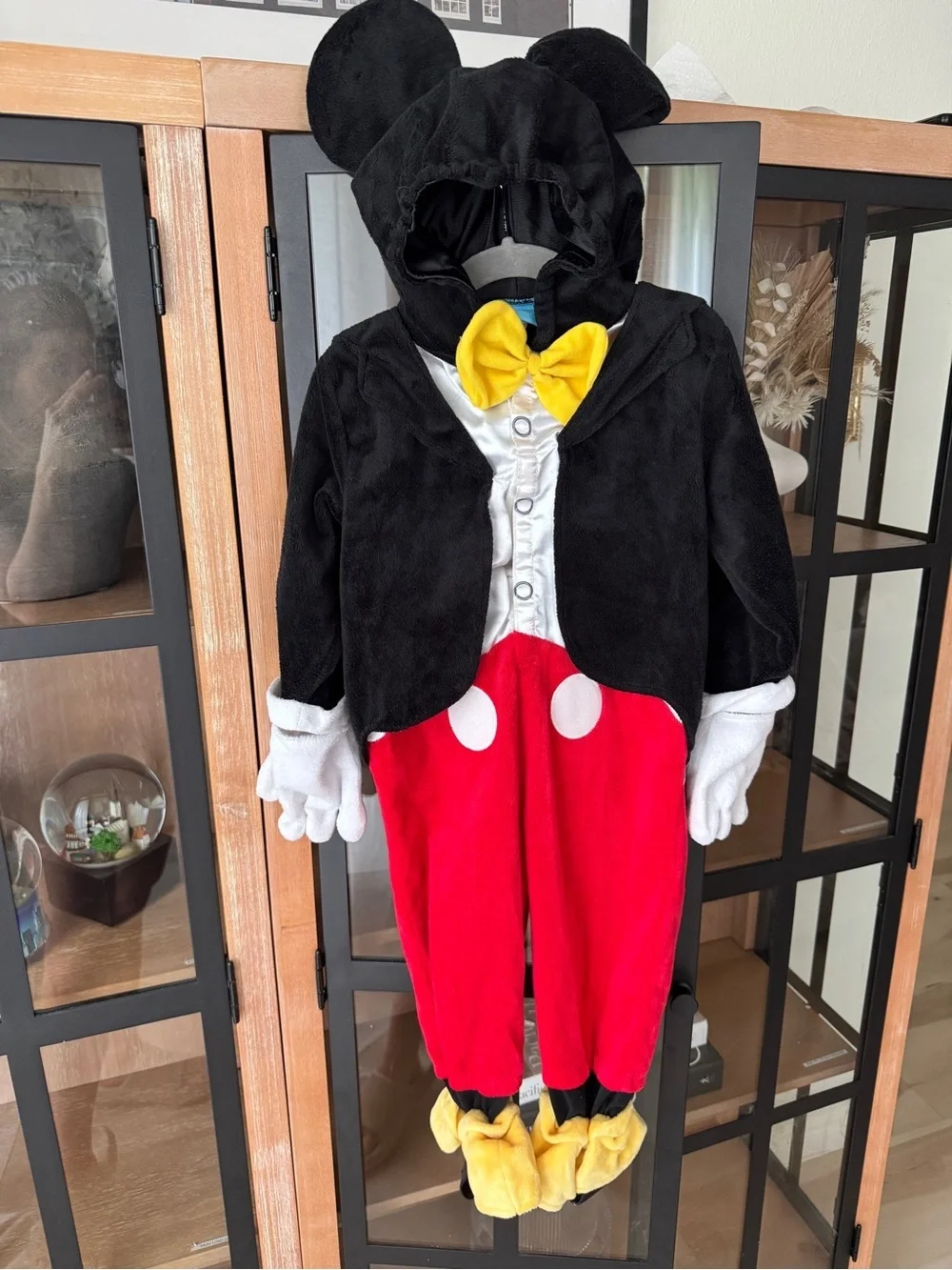 Y2k Disney Mickey Mouse tuxedo costume jumpsuit toddler baby bowtie hooded ears